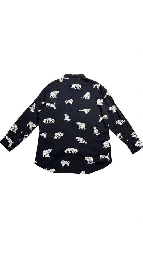 Printed Crepeシャツ